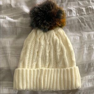 Cream Knit Beanie